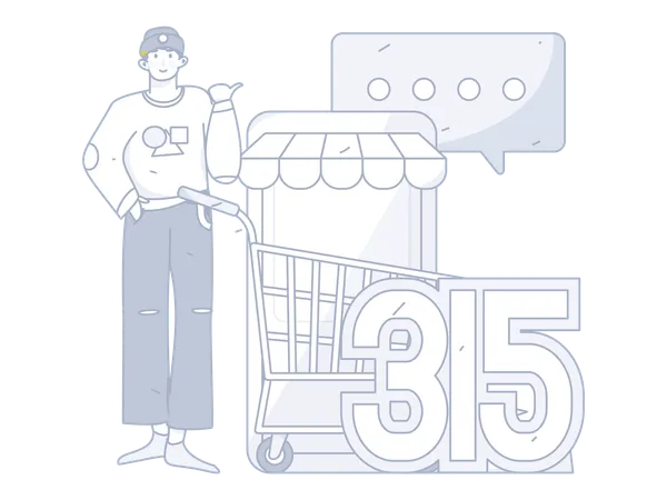 Man points at 315 security  Illustration