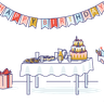 illustration for preparing for birthday