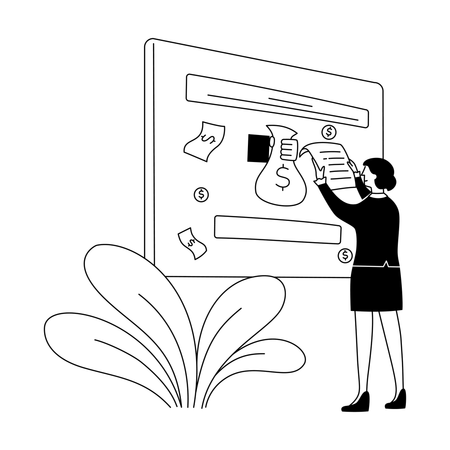 Man Presenting Payment App  Illustration