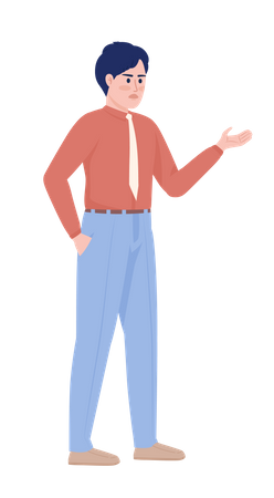 Man presenting something  Illustration