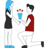 proposing girlfriend illustration free download