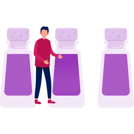 Man purchase makeup product  Illustration