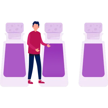Man purchase makeup product  Illustration