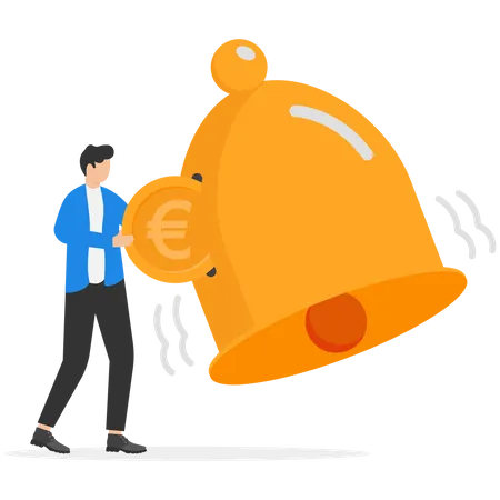 Customer Hand Put A Coin On The Subscription Bell Subscription Business Model Customer Subscribe Online Service And Pay Recurring Price Membership Payment To Use Software On Content Concept Illustration