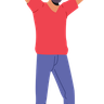 illustrations of man raising hand