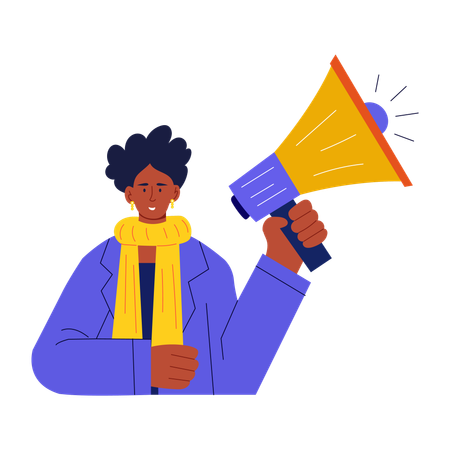 Man raising voice  Illustration