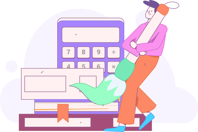 Man Reading Book  Illustration