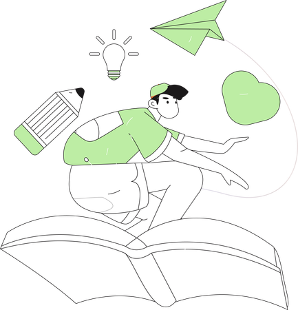 Man reading book  Illustration