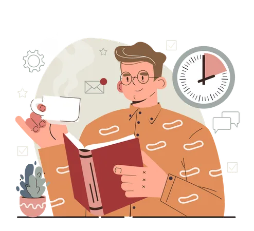 Hyperfocus Idea How To Become More Efficient Intense Form Of Mental Concentration Or Visualization That Focuses Consciousness On A Task Take A Break Before Your Next Task Flat Vector Illustration Illustration