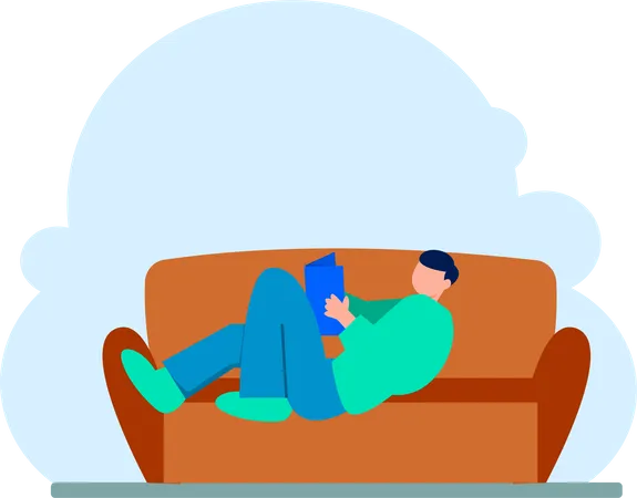 Man reading book  Illustration