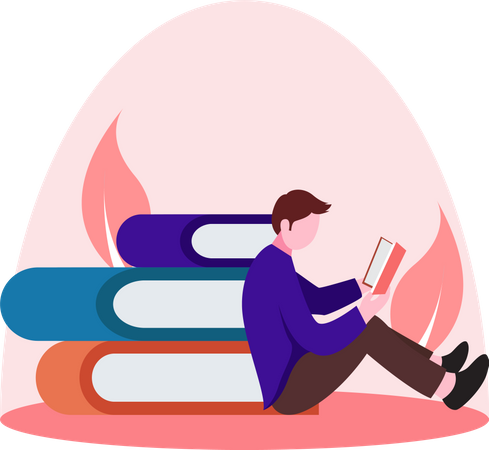 Man reading book  Illustration