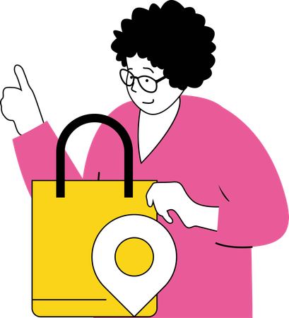 Man received order at delivery address  イラスト