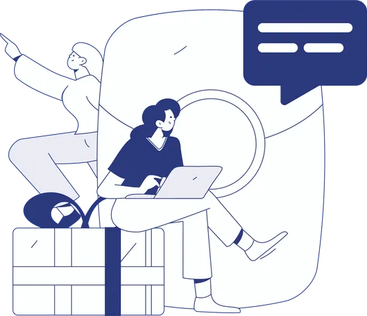 Man receives cashback offer  Illustration