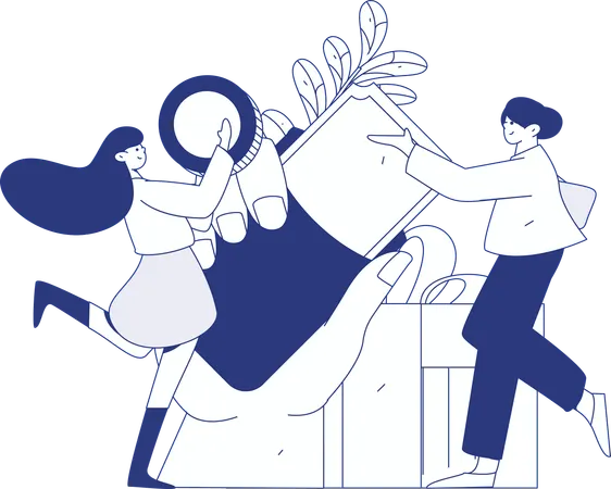 Man receives money in wallet  Illustration
