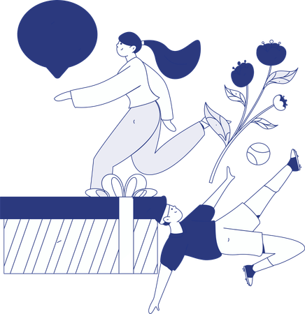 Man receives shopping cashback offer  Illustration