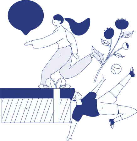 Man receives shopping cashback offer  Illustration