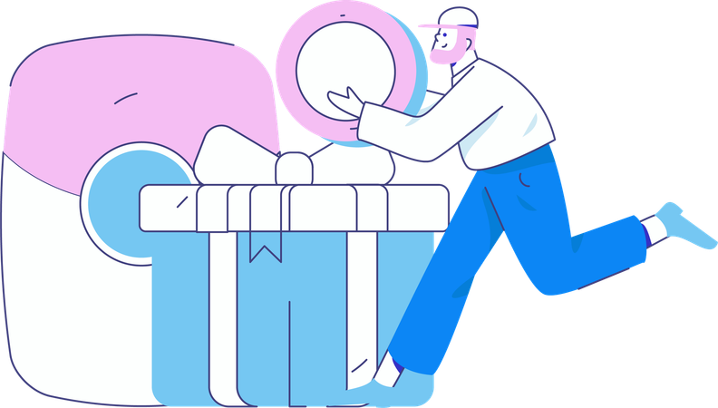 Man receiving Referral Incentives  Illustration