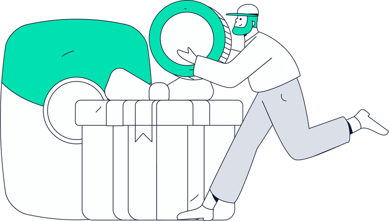 Man receiving Referral Incentives  Illustration