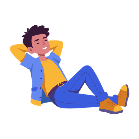 Man Relaxing  Illustration