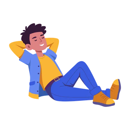 Man Relaxing  Illustration