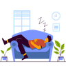 free tired person relaxing illustrations