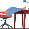 illustrations of lazy man relaxing