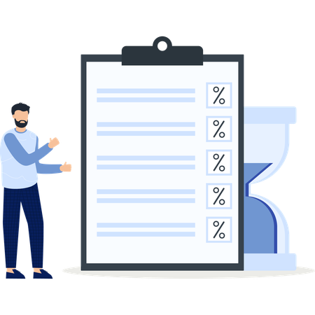 Man representing time management and planning  Illustration