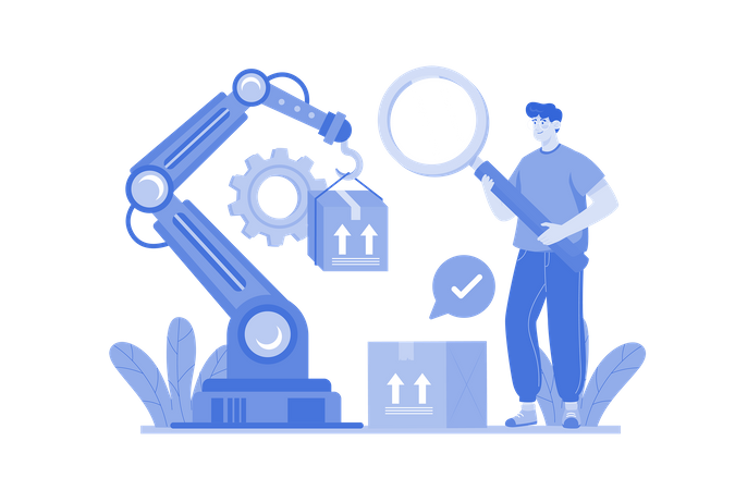 Man Research On Productionmass  イラスト