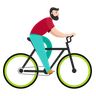 free man riding bicycle illustrations