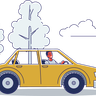 illustration for car on road