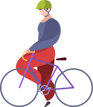 Man Riding Cycle  Illustration