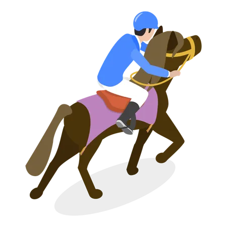 Man riding horse  Illustration