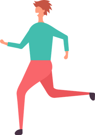 Man Running  Illustration