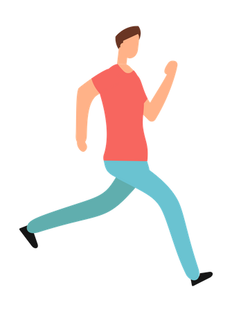 Man Running Illustration
