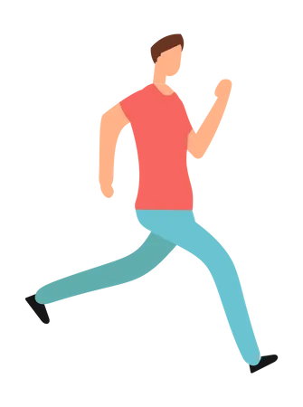 Man Running Illustration