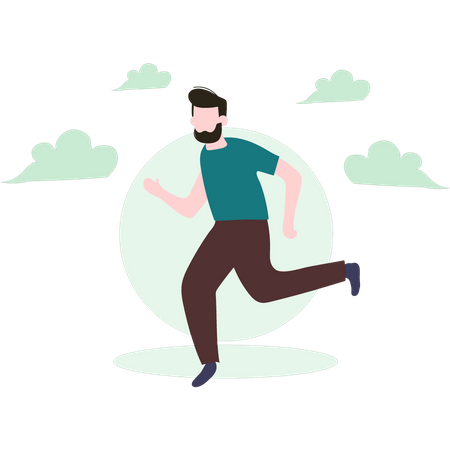 Man running Illustration
