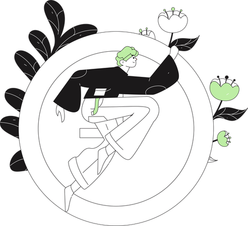 Man running at outdoor  Illustration