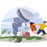 illustration for running away