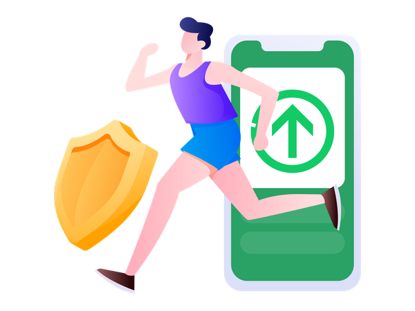 Man running  Illustration