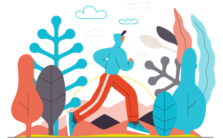 Man Running  Illustration