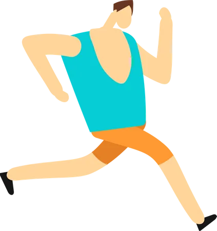 Man Running  Illustration