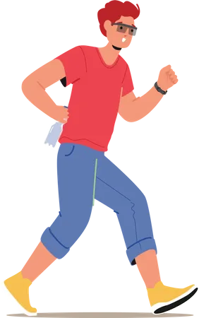 Man Running  Illustration