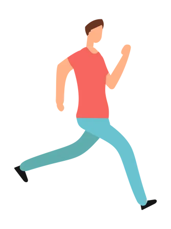 Man Running  Illustration