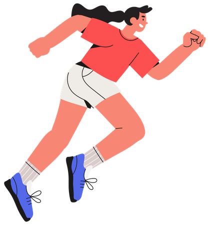 Man running in marathon Illustration