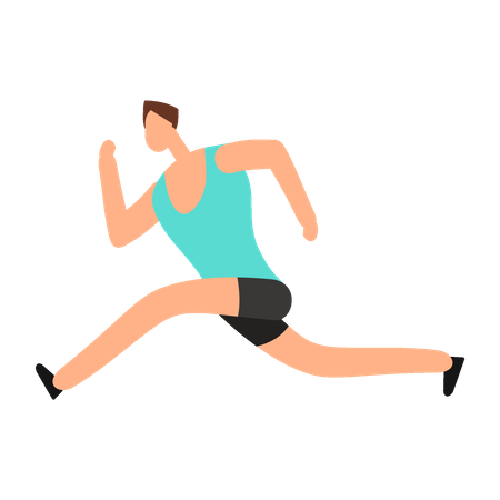 Man running in speed Illustration