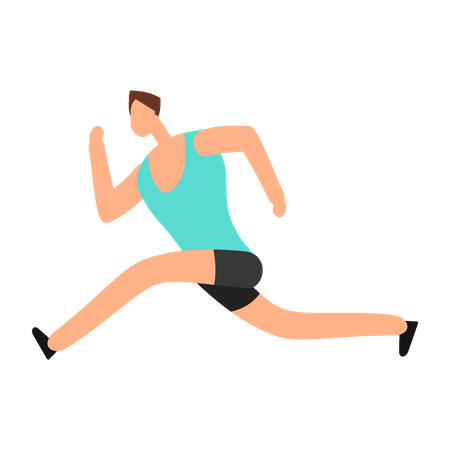 Man running in speed  Illustration