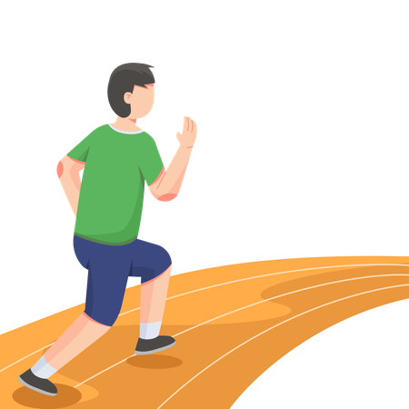 Man running on the street  Illustration