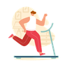 man running on treadmill images
