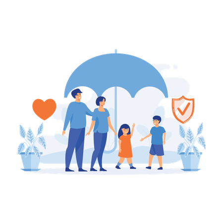 Man safeguards his family from dangerous disease  Illustration