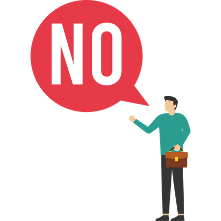 Man say no  Illustration